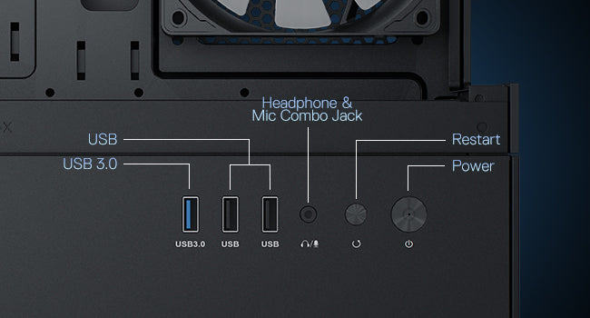 Redragon CA606 Gaming Back-Mounted ATX Computer Chassis,3 x 120mm Fans Pre-Installed 270° Full View PC Case,