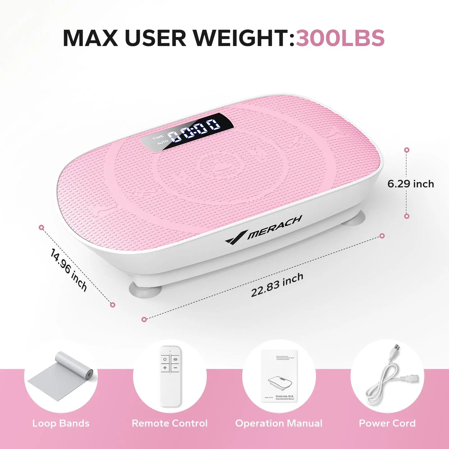 MERACH Vibration Plate Device Powered Vibration Platform for Full Body Training Fat Burning&Muscle Building Weight Loss&Shaping