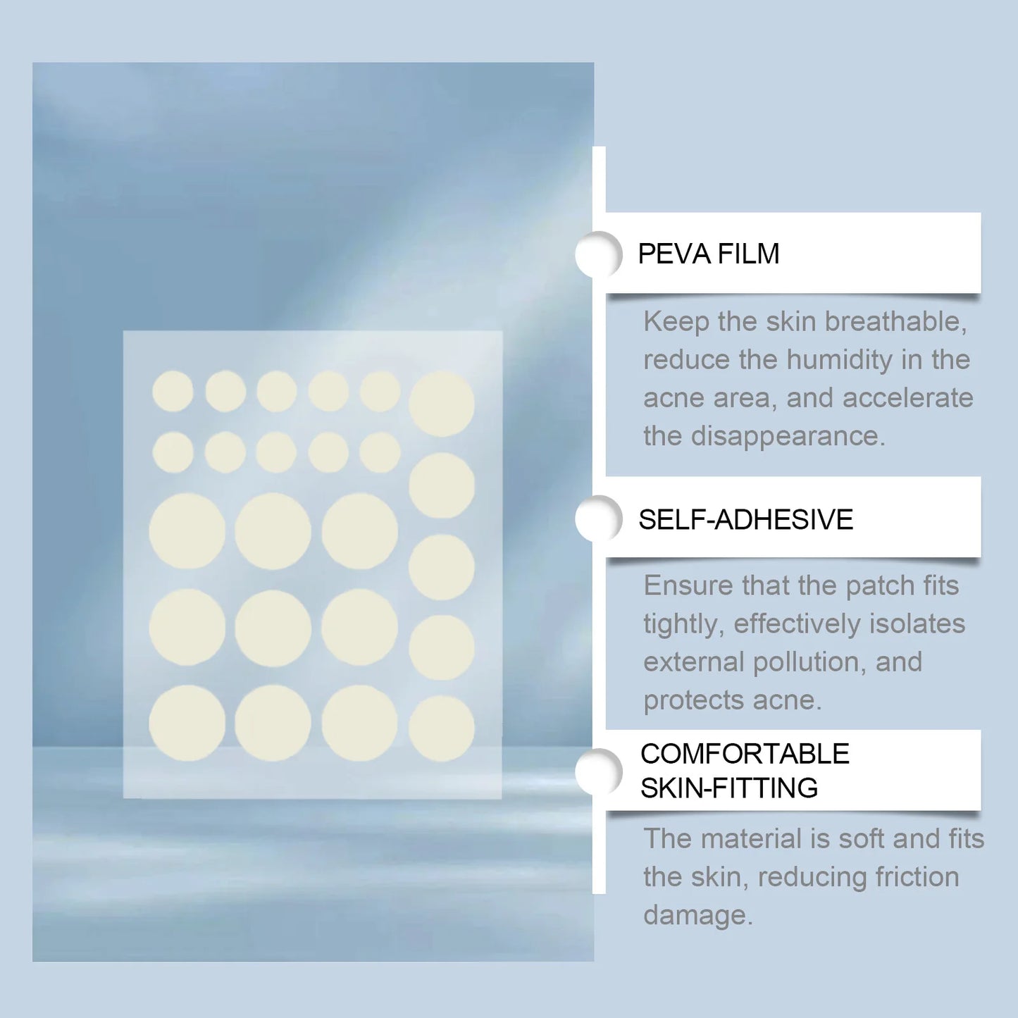 Ouhoe 240pcs Invisible Acne Patches Face Spot Scar Care Pimple Remover Waterproof Acne Healing Concealer Covering Face Stickers