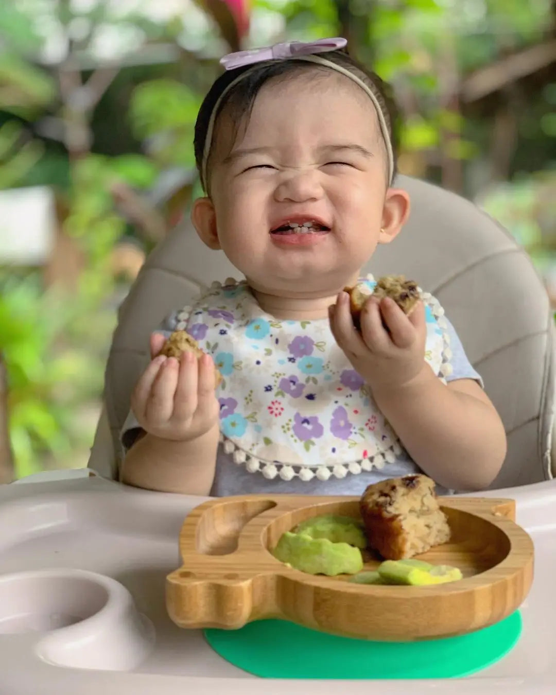 3Pcs/Set Flower Print Cotton Linen Baby Boy Girl Bibs Elastic Nylon Headband Double-Deck Saliva Towel Feeding Bandana Apron Burp