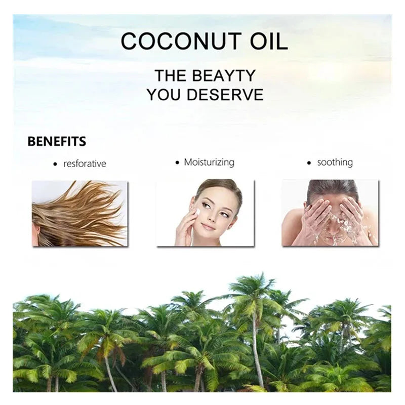 100ml Natural Organic Coconut Oil Body Face Oil Massage Relaxation Skin Coconut Essential Oil