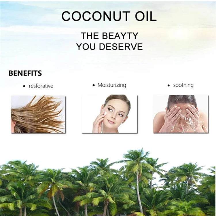 100ml Natural Organic Coconut Oil Body Face Oil Massage Relaxation Skin Coconut Essential Oil