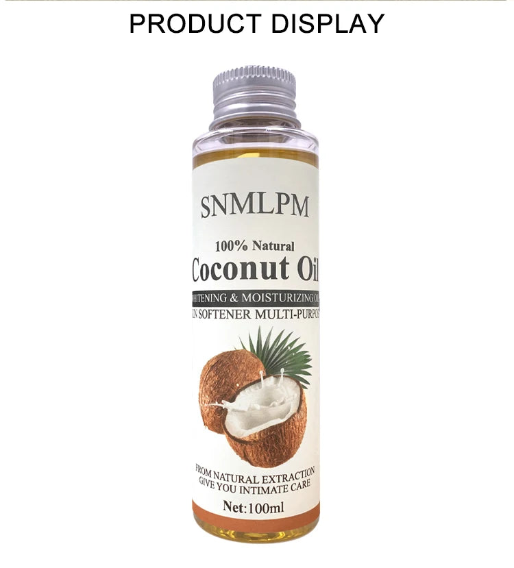 100ml Natural Organic Coconut Oil Body Face Oil Massage Relaxation Skin Coconut Essential Oil