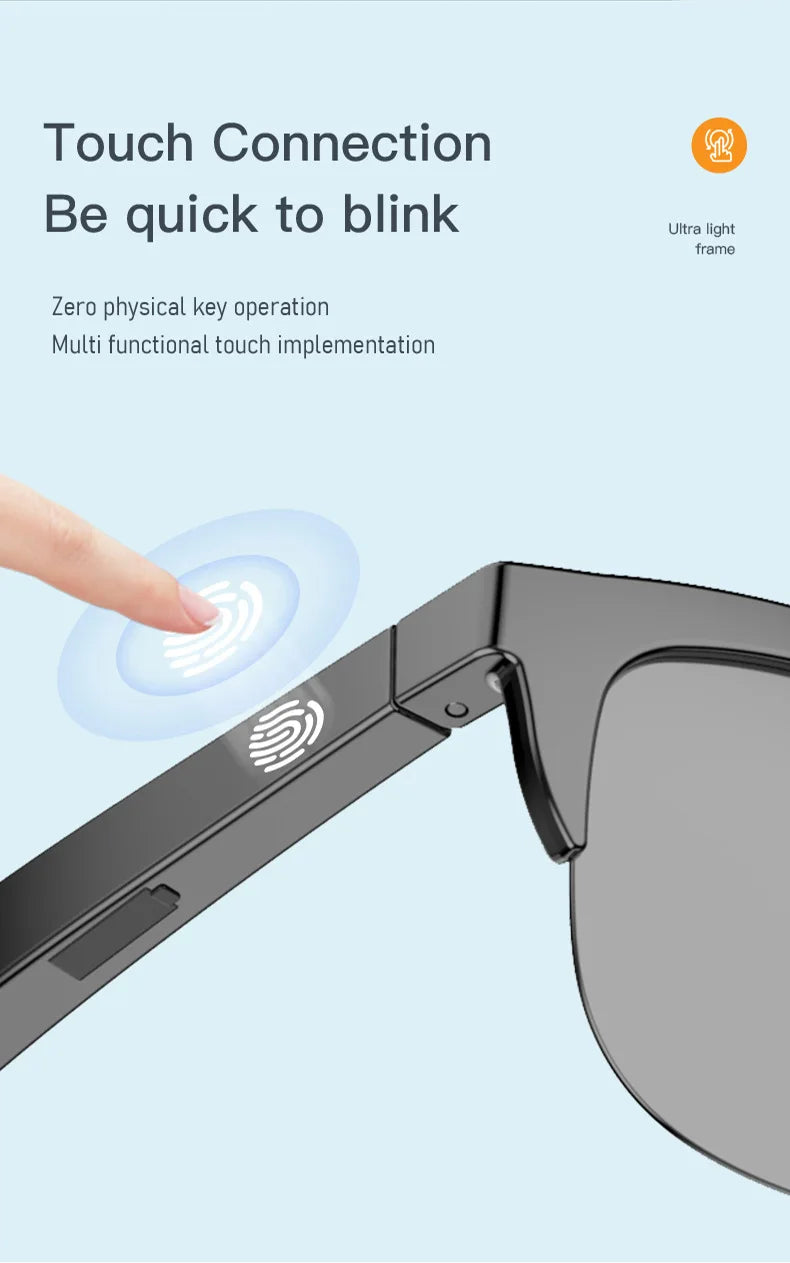 Xiaomi Smart Sunglasses Glasses Bluetooth Call Outdoor Sports Headphones HIFI Blue Light Waterproof Anti-UV For Men And Women