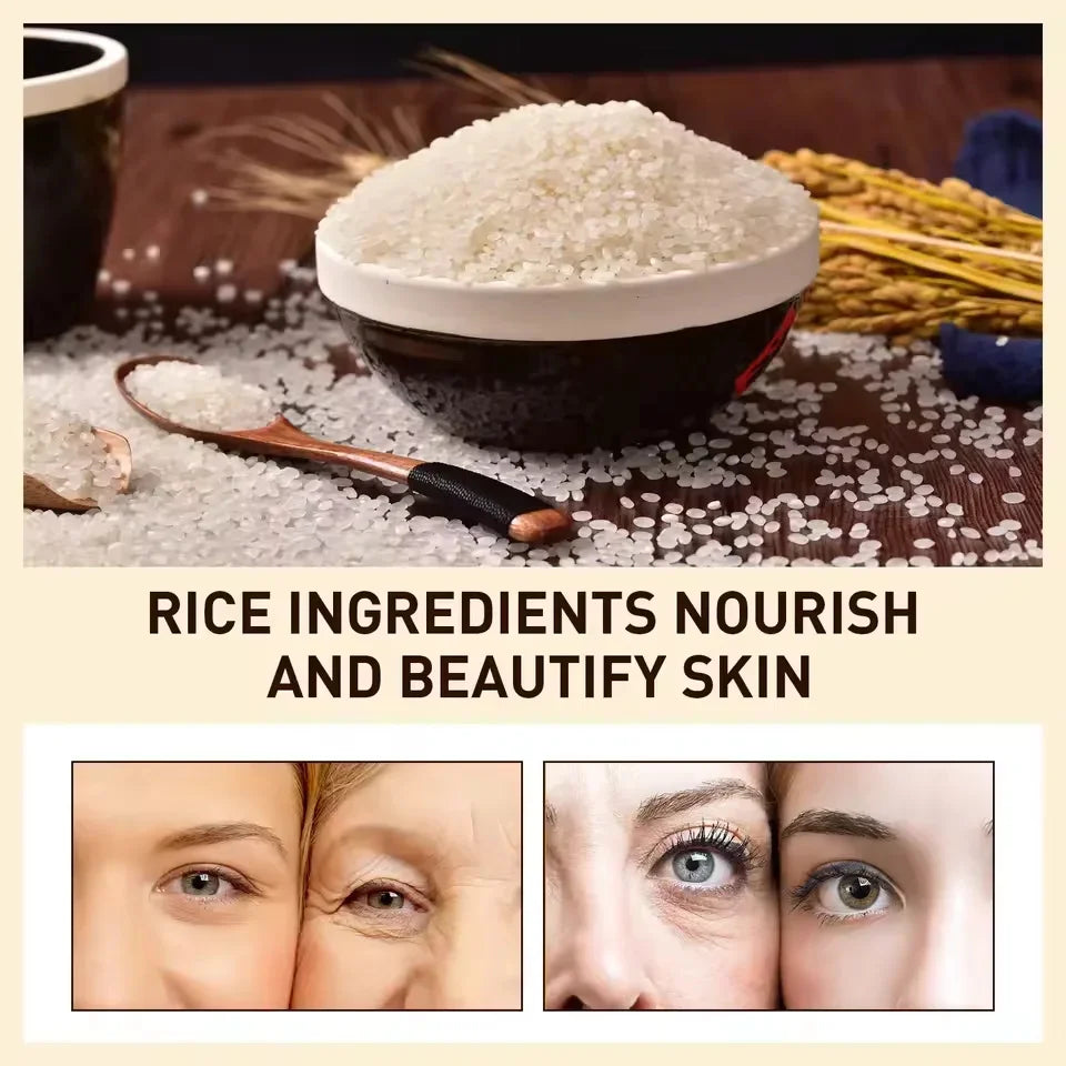 White Rice Whitening Serum Wrinkle Remover Fade Fine Lines Remove Dark Spots Melanin Anti-aging Brighten Smooth Face Skin Care