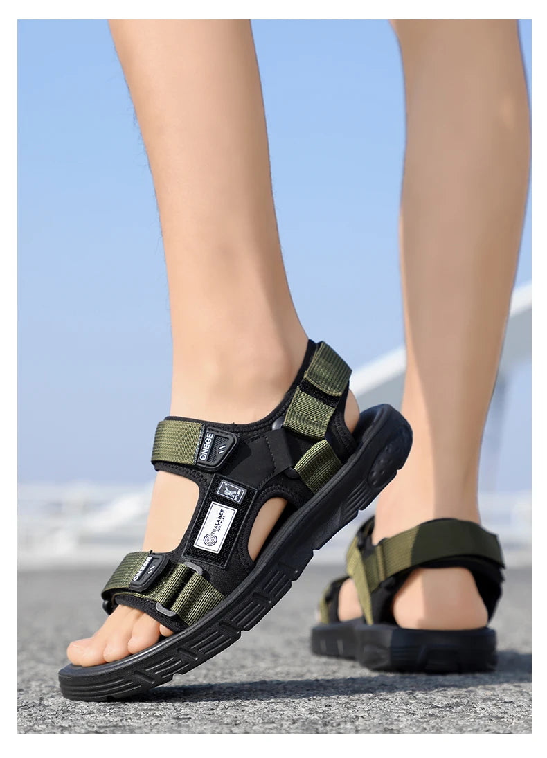 A Pair of Men's New Summer Casual Shoes, Fashionable Sports Trendy Wear-Resistant Sandals, Cool Beach Shoes