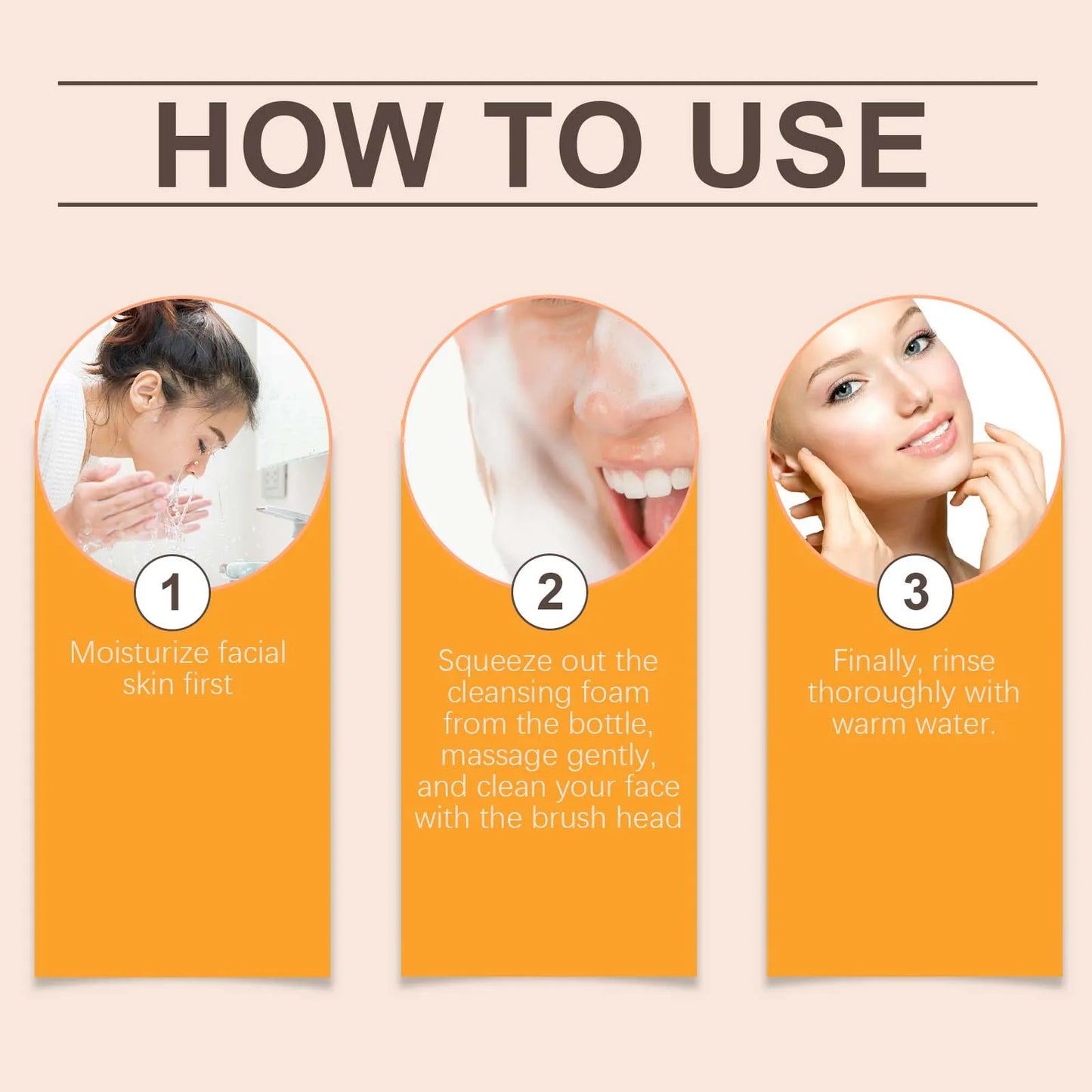 Turmeric Cleansing Milk Foam Facial Cleanser Cleanses Dirt And Grease Brightens Skin Hydrating And Moisturizes Face Care Product