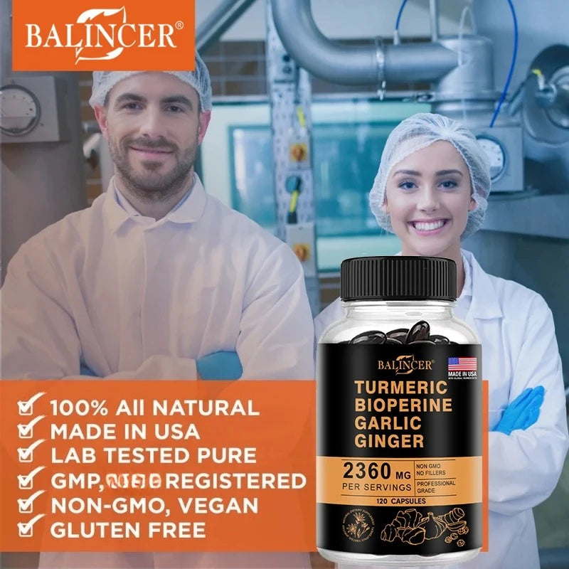 Curcumin Inflammation Support Black Pepper for Maximum Absorption, Natural Premium Joint Flexibility and Muscle Health Support