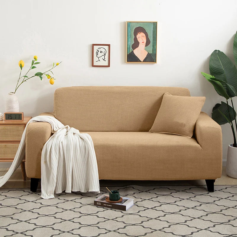 Sofa Cover Elastic For Living Room Home Jacquard Stretch Slipcovers Corner Couch Covers 1/2/3/4 Seater L Shape Free Shopping