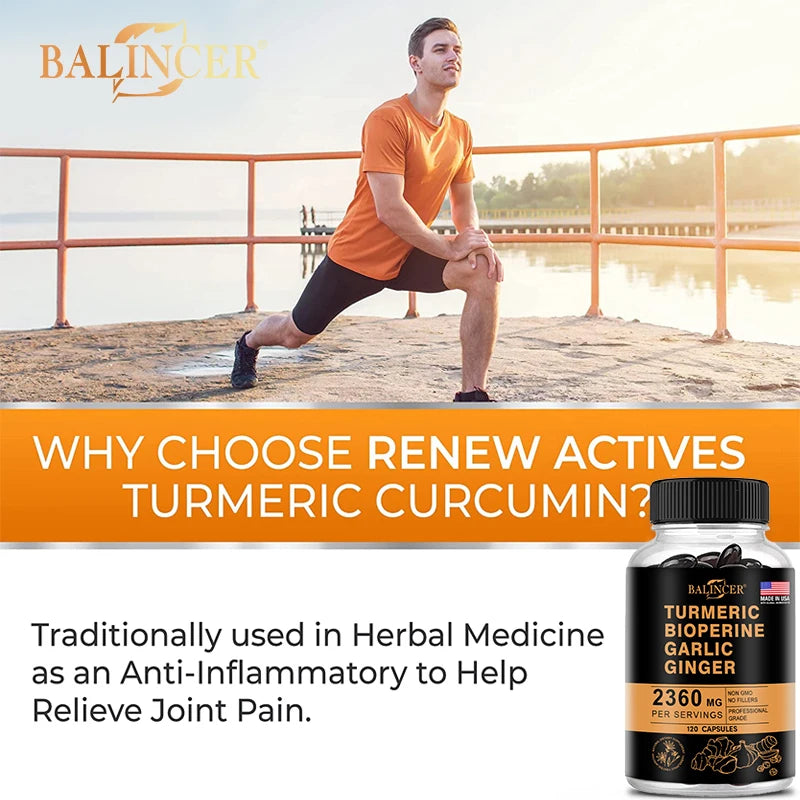 Curcumin Inflammation Support Black Pepper for Maximum Absorption, Natural Premium Joint Flexibility and Muscle Health Support