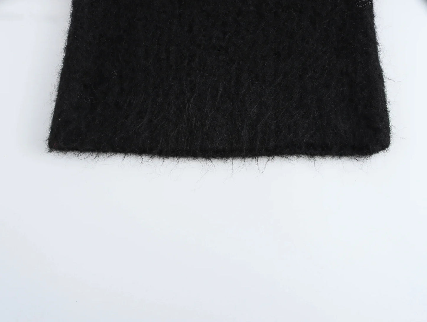 DEEABAE Women's Clothing Sales Trend 2024 Sweet Transparent Bow Decoration Short Sleeve Pullovers Knitwear Women's Sweater