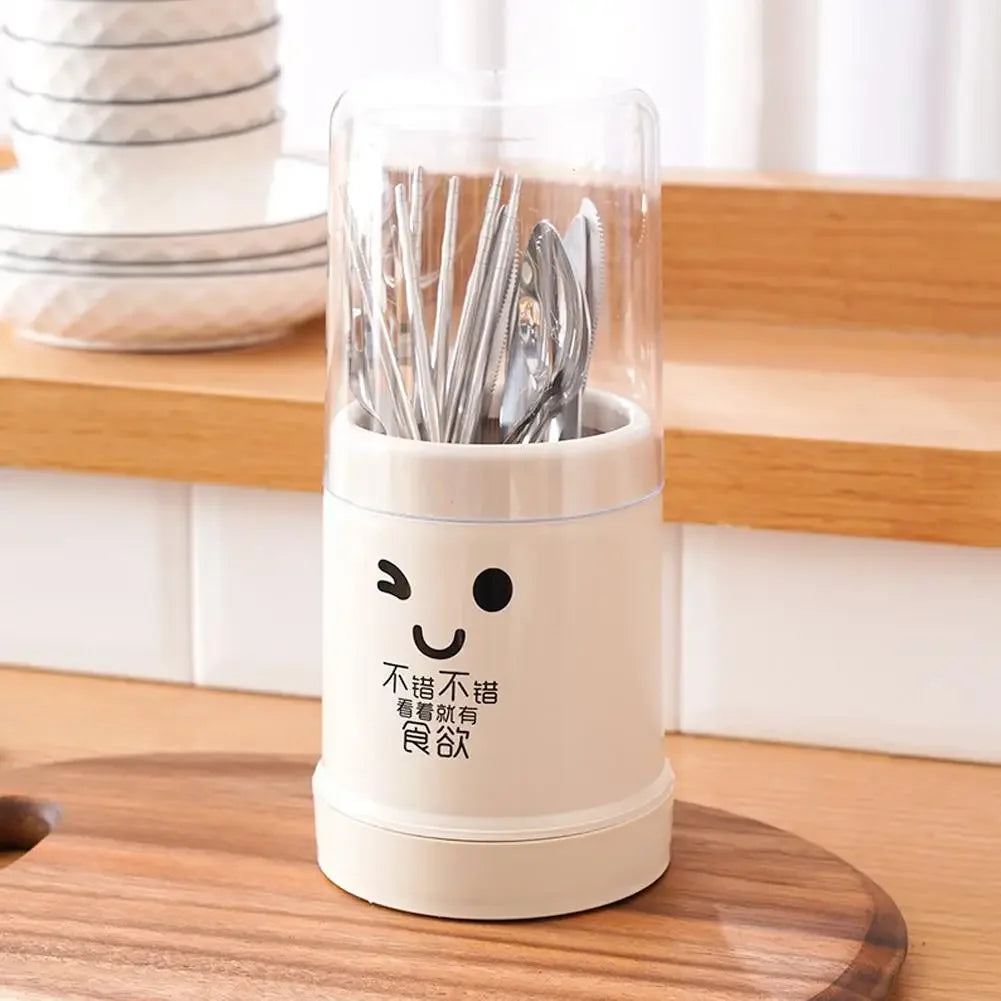 New Cute Kitchen Spoon Chopstick Storage Drying Drain Drainer Holder Shelf Accessories Box Home Rack Cutlery Basket Organiz H0Y1