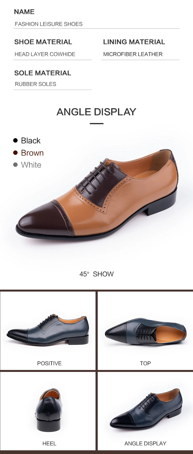 Business Versatile Lace-Up Fashion Dress Shoes Formal Office Casual Breathable Men Suit Footwear Oxford Style New Arrival Design