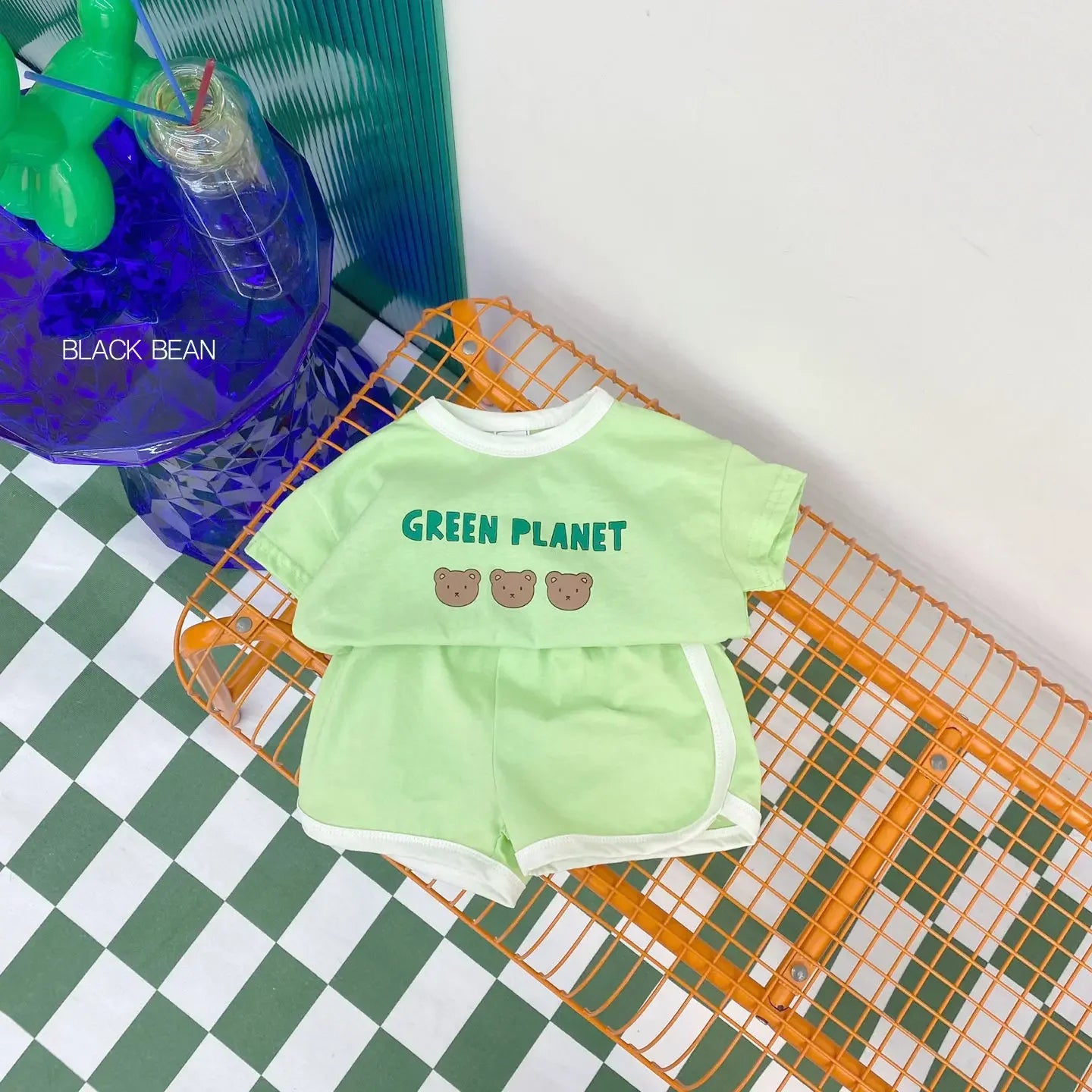 Baby Summer Tracksuits Cute Bear Print Cotton T-shirt+Short Child New Casual Sports Clothes Sets Babies Fashion Set