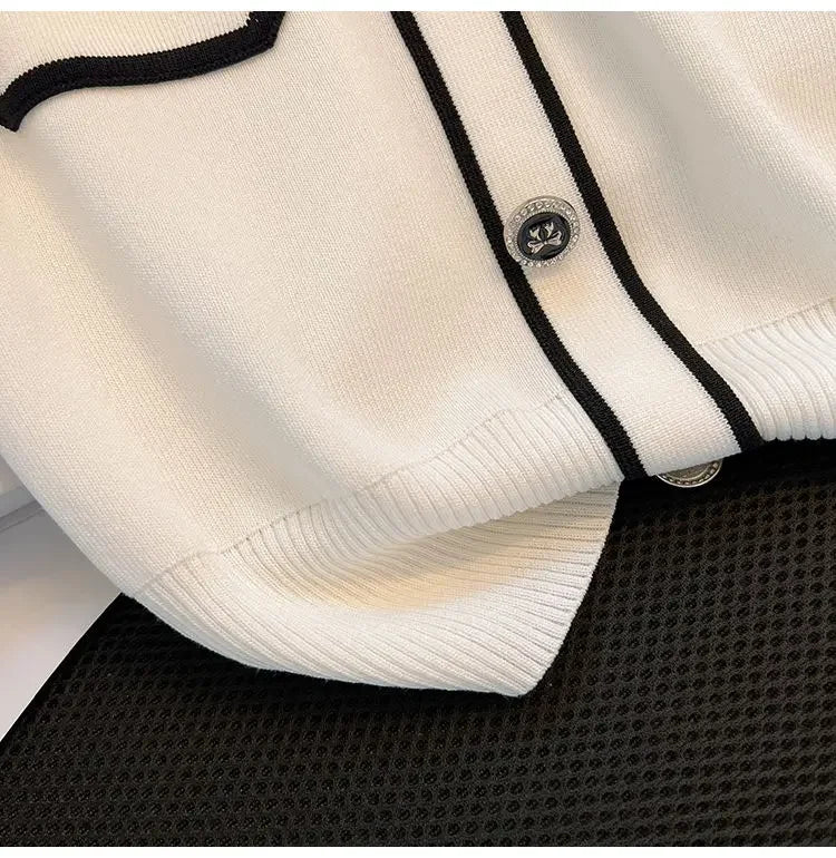 Summer Sweater Women's Knit T-shirt Casual Short Sleeve Woman Clothes Versatile Square Collar Lady Pullover Knitwear Tops Jumper