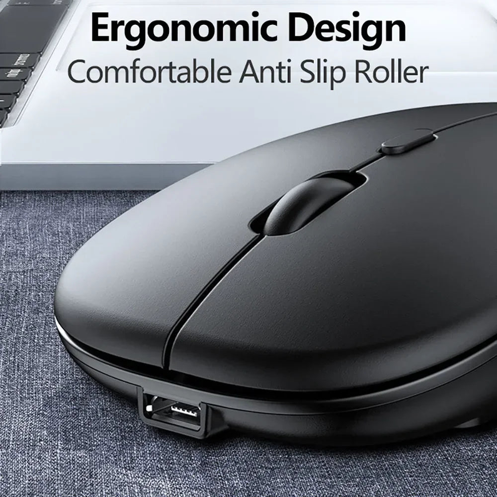 2025New Bluetooth Wireless Mouse USB Optical Rechargeable Mouse for Computer Laptop PC Macbook Gaming Mouse Gamer 2.4GHz 1600DPI