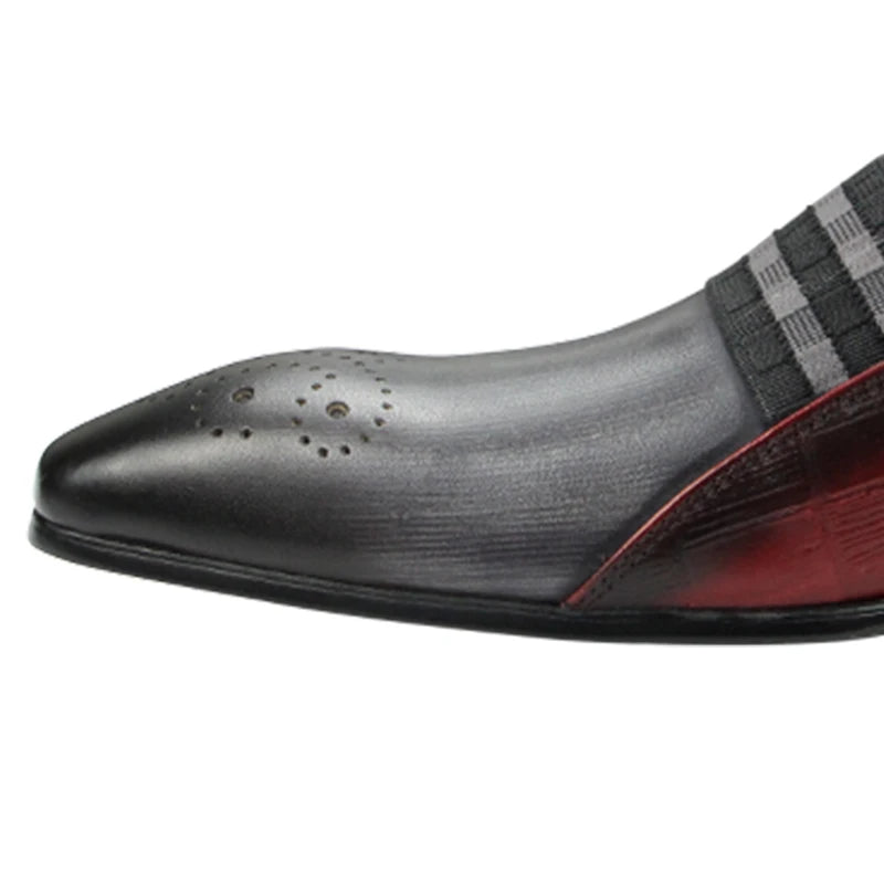 Sandals Men Shoes High Quality Genuine Leather Comfortable Loafer Dress Shoe Classic Double Color Matches Business Suit of Males