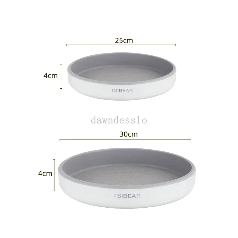 360° Rotation Spice Rack Organizer Cabinet Turntable Seasoning Holder Kitchen Storage Tray for Kitchen Bathroom Refrigerator