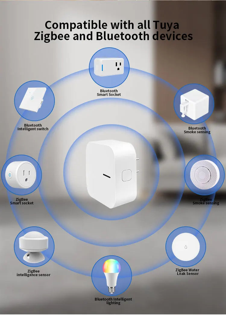 New Plug-in Tuya Multi Mode ZigBee Bluetooth Gateway Hub Smart Home Appliances Remote Controller Bridge Alexa Google Home Voice