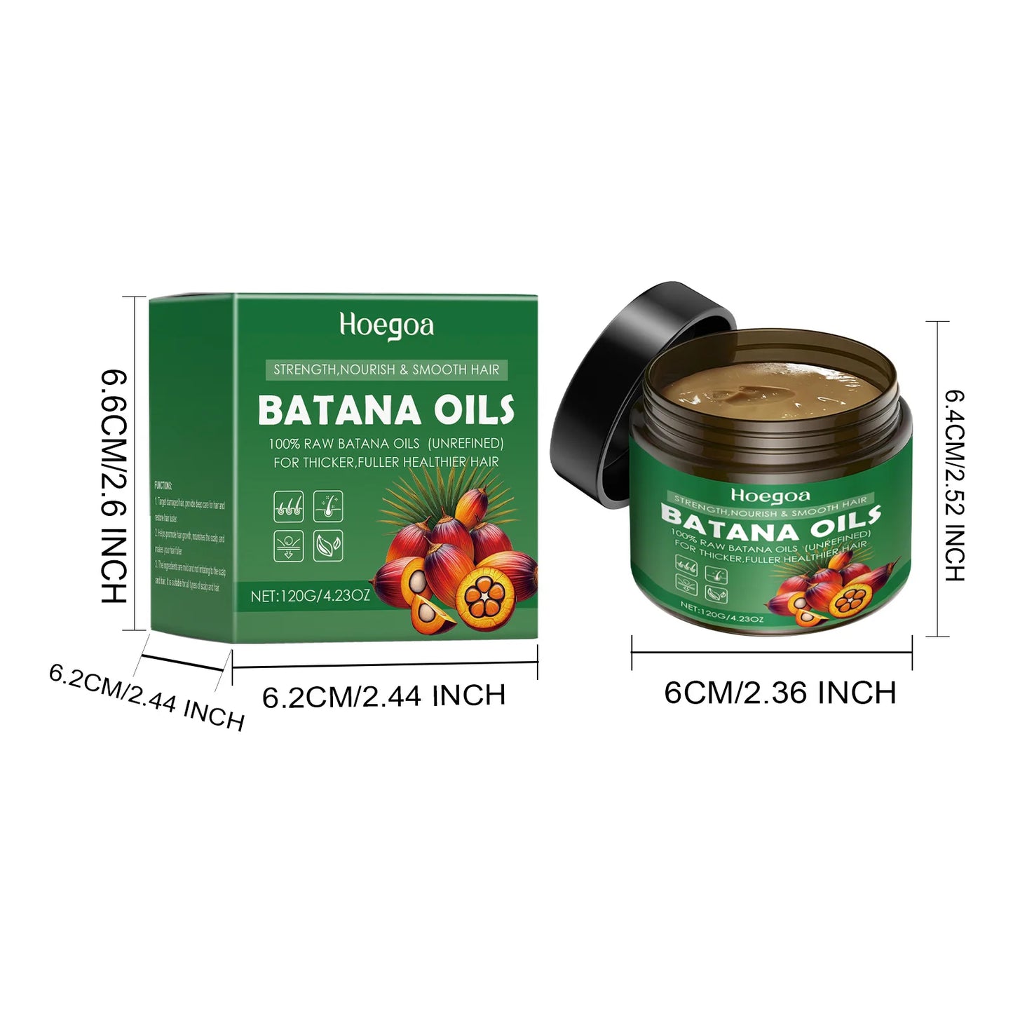 100% Pure Organic Hair Mask Batana Oil Hair Growth Oil Natural Treatment Nourishing Reduce Hair Loss Anti-Breakage Hair Products