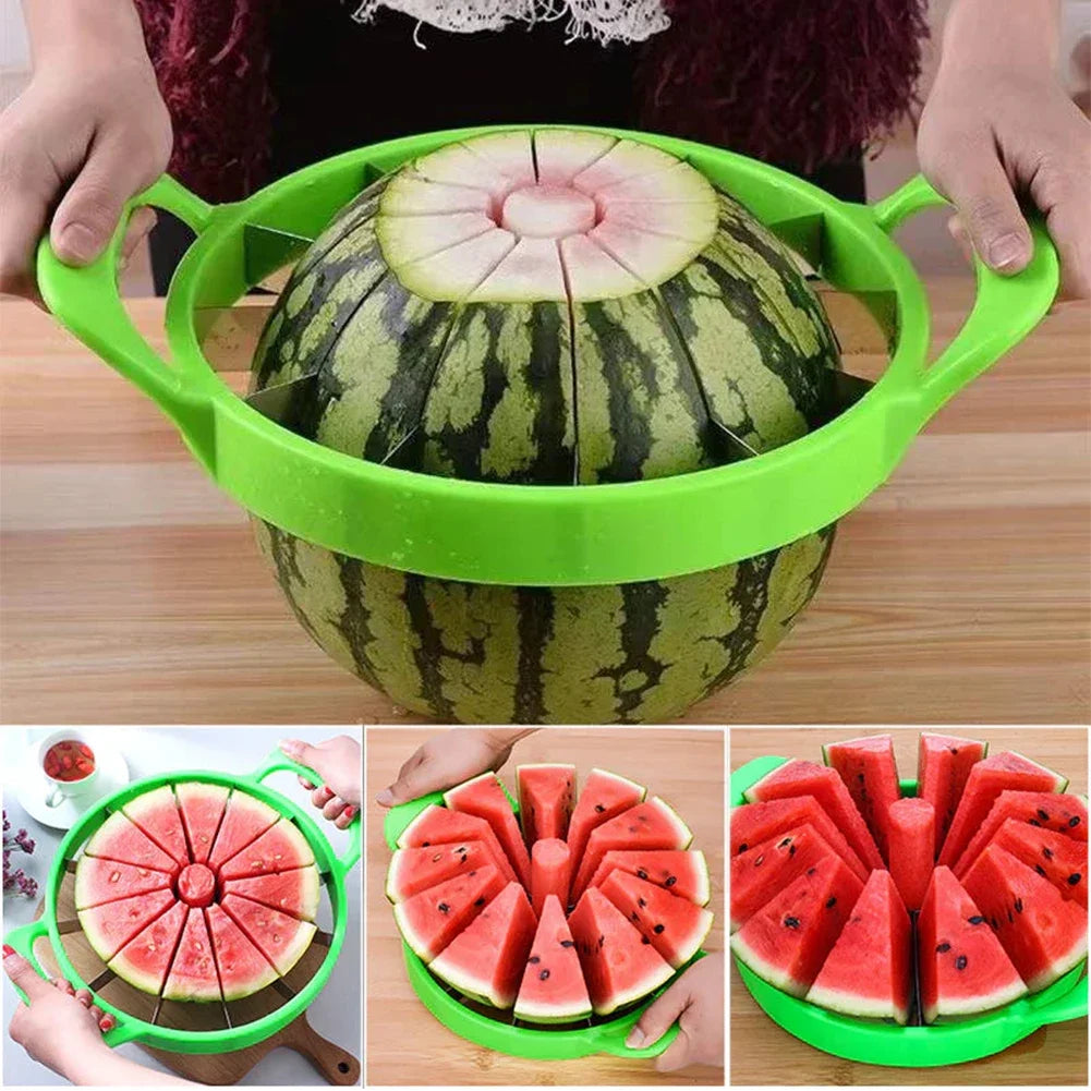 Manual Watermelon Slicers Cutter Stainless Steel Creative Labor-Saving Fruit Slicing Tool Large Fruit Dividers Kitchen Gadgets