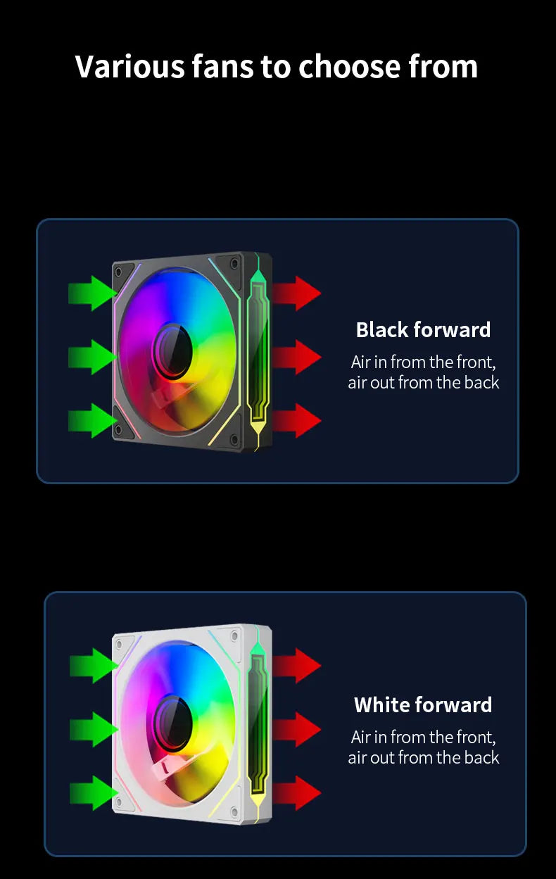 TEUCER Prism 4 PRO 3PCS PC Case Fan 120mm ARGB Cyclic Mirror Light Effect PWM 800-2000RPM CPU Cooler ventilador