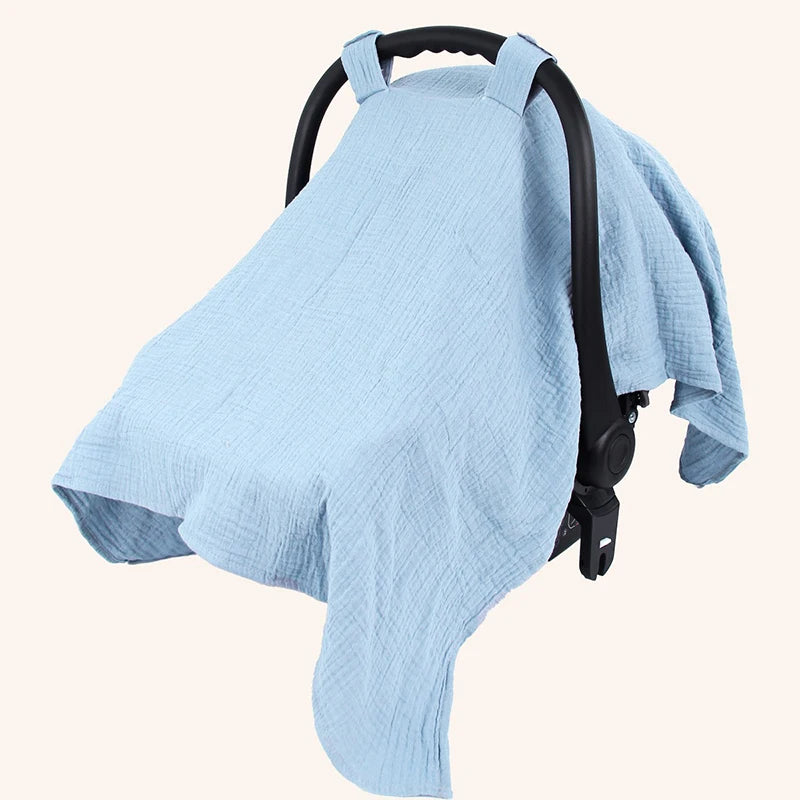 Baby Safety Seat Sun Shade Baby Stroller Cover Cotton Material Breathable Windproof Sun Proof Baby Cover