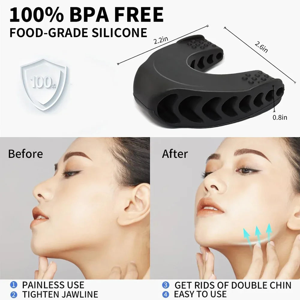 Jaw Exerciser Neck Toning Jawline Exercise Face Muscle Trainer V Shape Faceshape Fitness Resistance Levels Double Chin Reducer