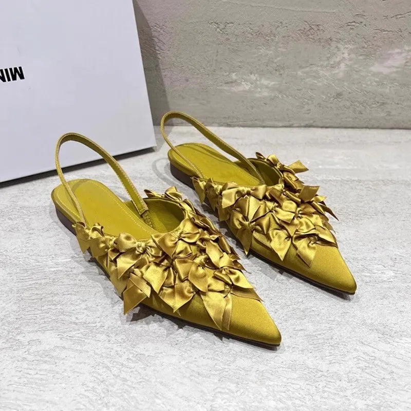 Pointed Toe Women Sandals Flats Elegant Slippers Sexy Fashion Woman Shoes 2025 Summer Flip Flops Dress Luxury Zapatos De Mujer