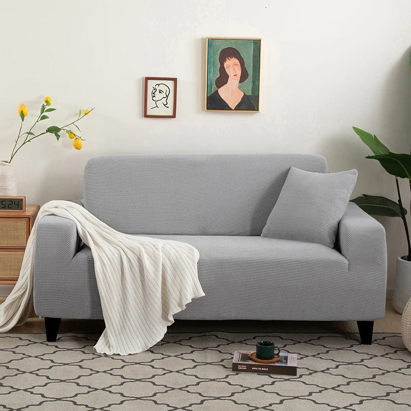 Sofa Cover Elastic For Living Room Home Jacquard Stretch Slipcovers Corner Couch Covers 1/2/3/4 Seater L Shape Free Shopping