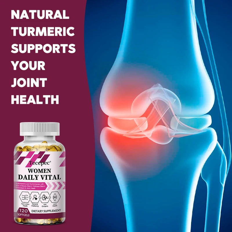 Multivitamin & Multimineral, Women's Daily Vitality Fitness, Supports Overall Health, Antioxidant & Joint Health, 120 Tablets