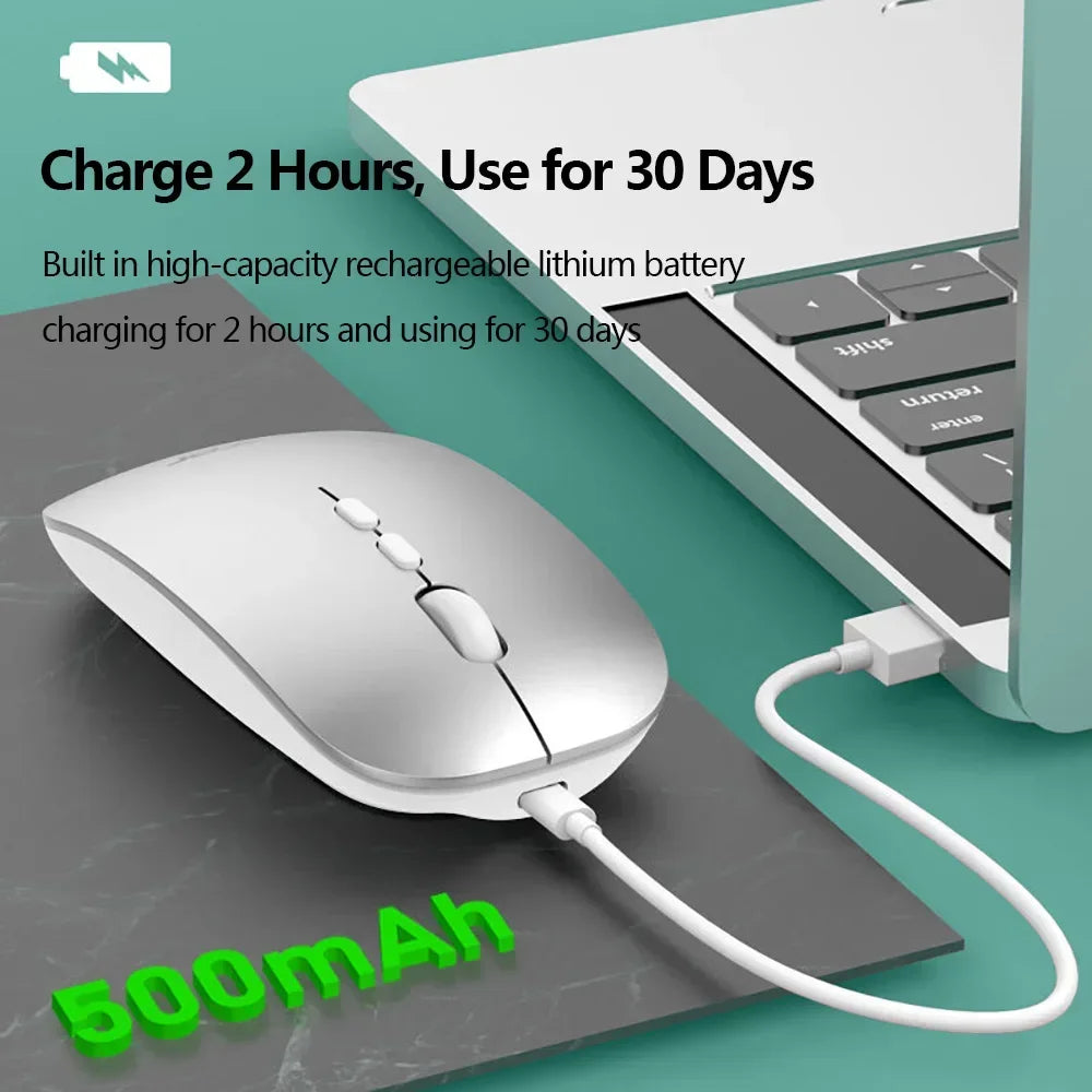 2025New Bluetooth Wireless Mouse USB Optical Rechargeable Mouse for Computer Laptop PC Macbook Gaming Mouse Gamer 2.4GHz 1600DPI