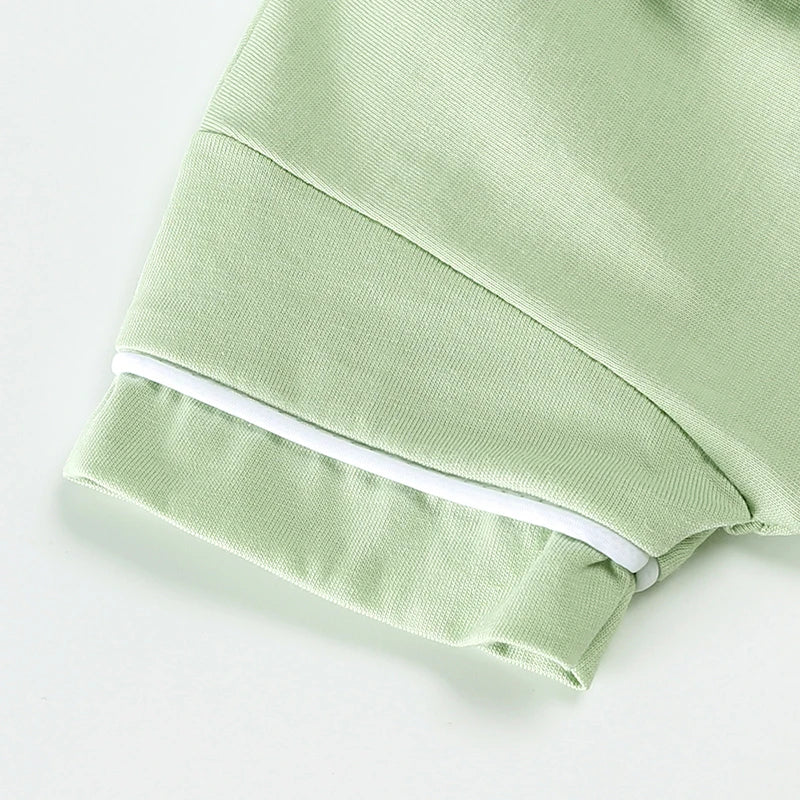 Summer Baby Pajamas Romper Button Short Solid Clothes For 0- 3Y Cute Breathable Jumpsuit Newborn Boys Girls Pyjamas