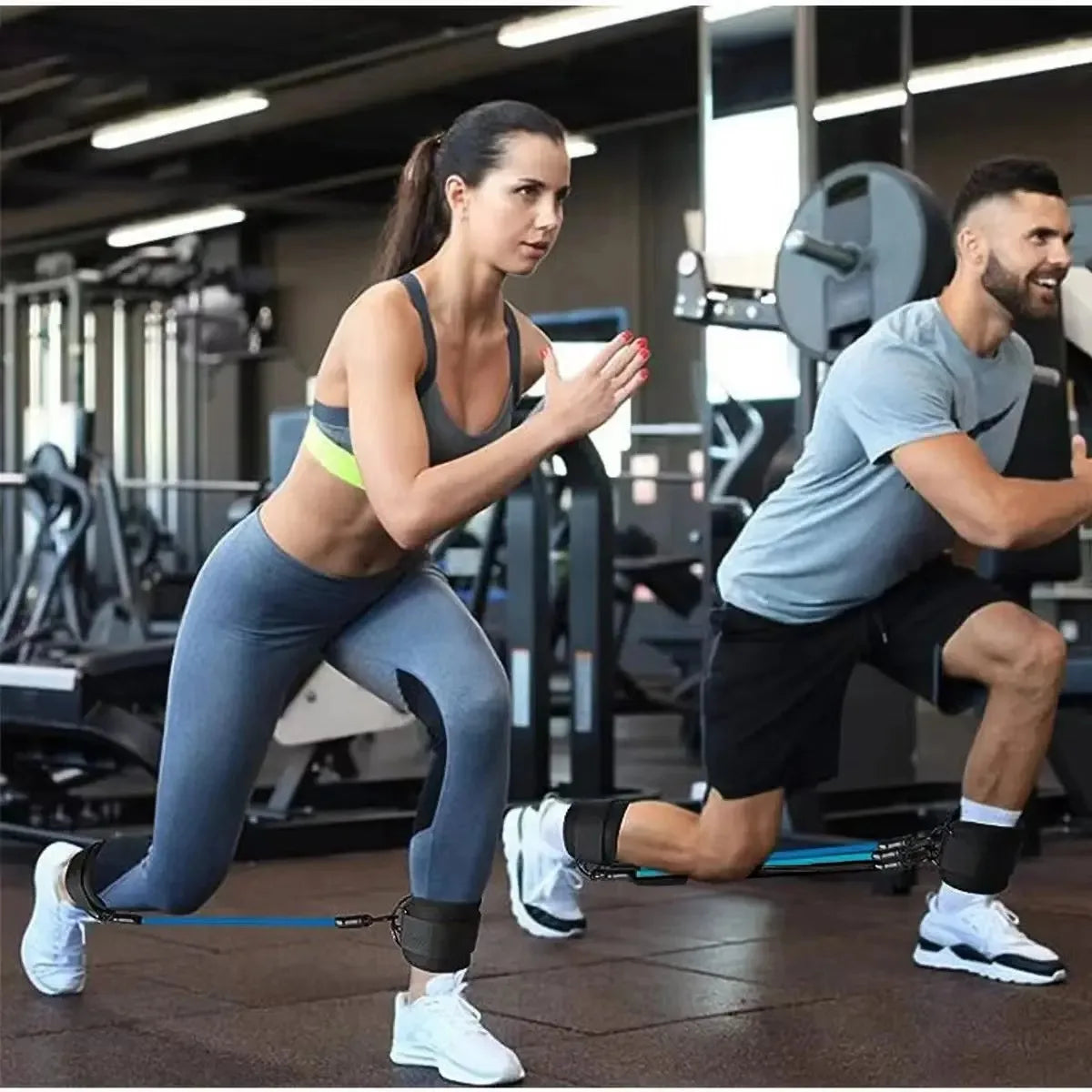 Resistance Bands With Ankle Straps Fitness Workout Training Resistance Bands Home Yoga Stretch Elastic Pilates Gym Equipment