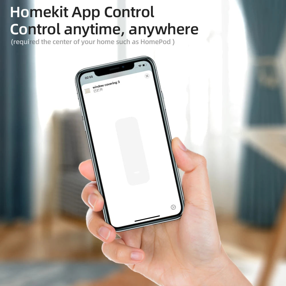 Zemismart WiFi Homekit Smart Electric Curtain Motor with Custom Track Works with Tuya Alexa Google Home Wall Mount Ceiling Mount