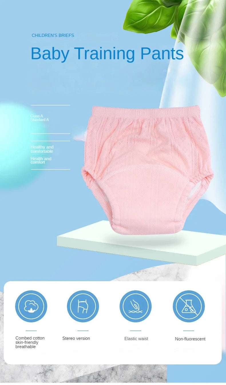 3PCS/LOT Candy Colors Newborn Training Pants Summer Baby Shorts Washable Boy Girls Cloth Diapers Reusable Nappies Infant Panties