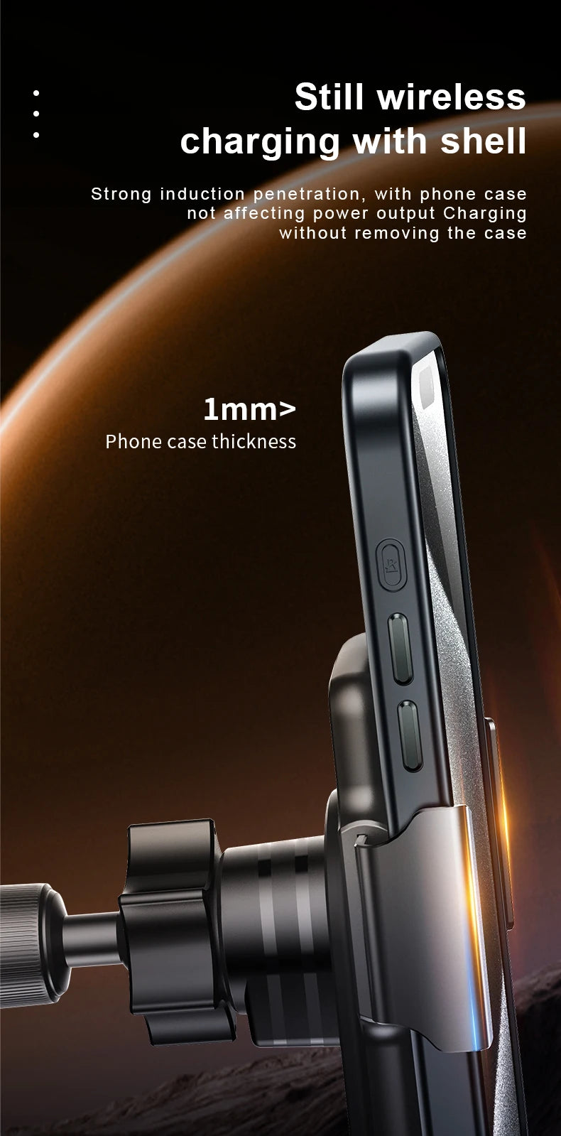 120W Magnetic Charger Car Phone Holder 15W Fast Wireless Charging Autocar Phone Stand Touch Control Lights for iPhone Xiaomi