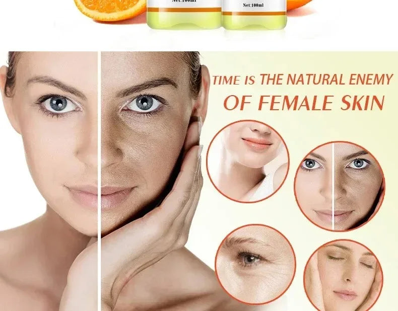 Organic Essential Oil Natural Castor Vitamin C Oil for Body Relaxing Spa Massage Natural Essential Oils Skin Care 100ml