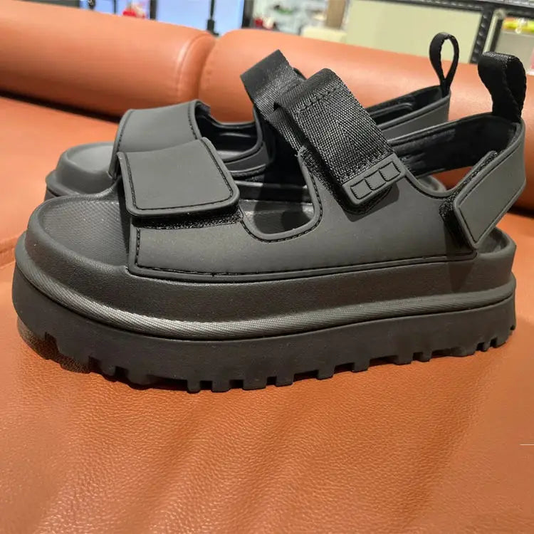 Summer 2025 New Casual Low-heeled Thick-soled Beach Sandals, A Bestseller in Women's Fashion