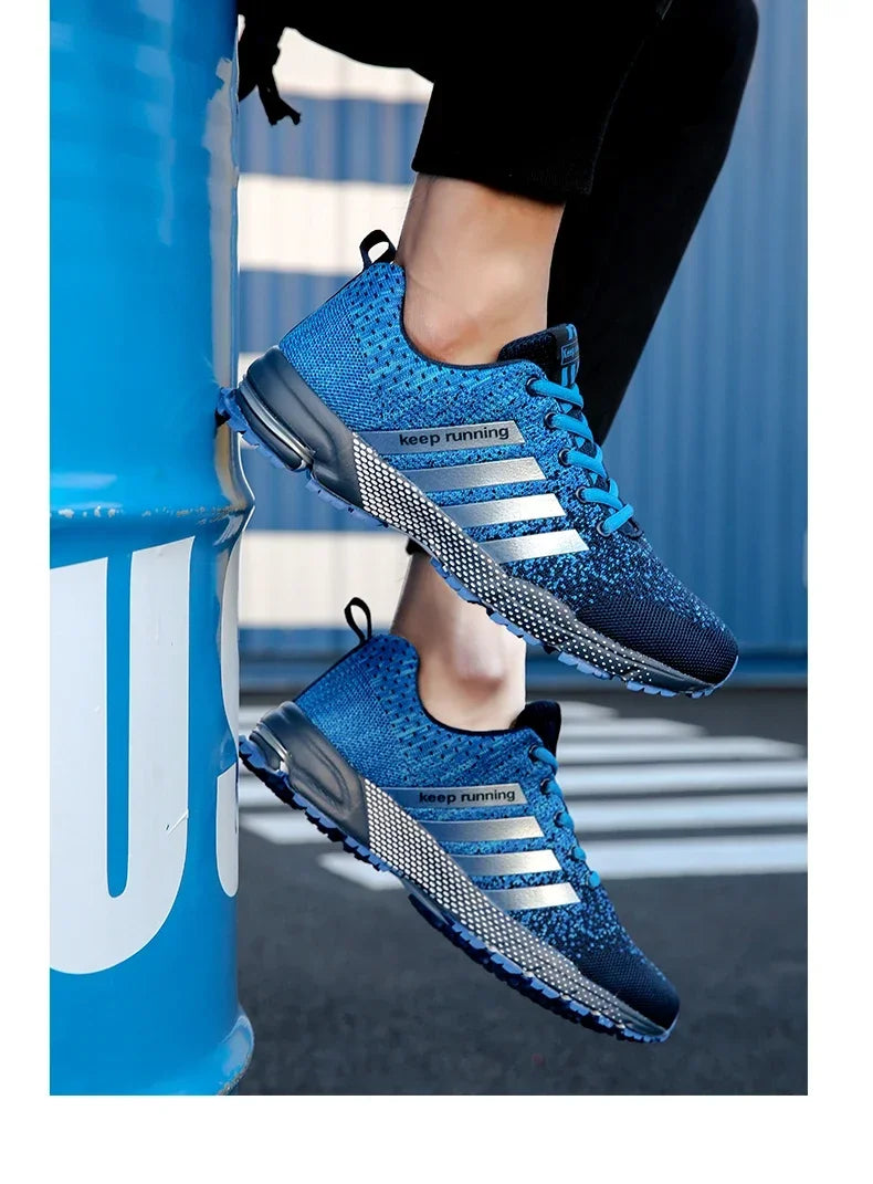 Men Sneakers Fashion Breathable Mesh Comfortable Black Sports Shoes Anti-Slip Outdoor Casual Running Mens Shoe Zapatillas Hombre