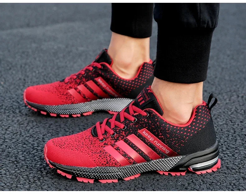 Men Sneakers Fashion Breathable Mesh Comfortable Black Sports Shoes Anti-Slip Outdoor Casual Running Mens Shoe Zapatillas Hombre
