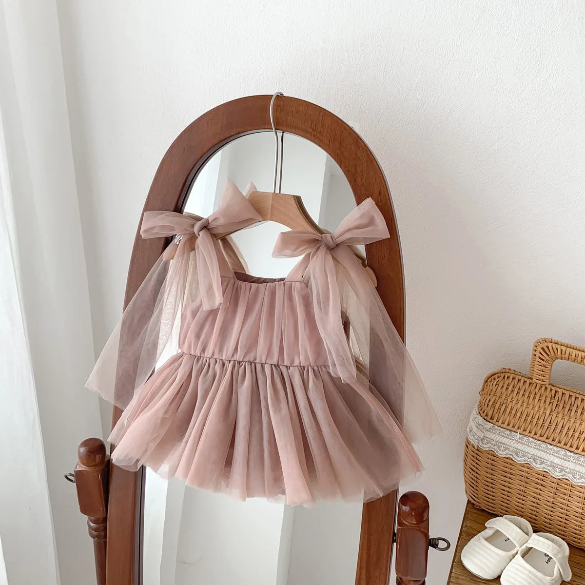 Summer Baby Romper Set Lace Polka Dots Toddler Princess Dress Infant Girls Bodysuit Baby Onesies 0-24 M