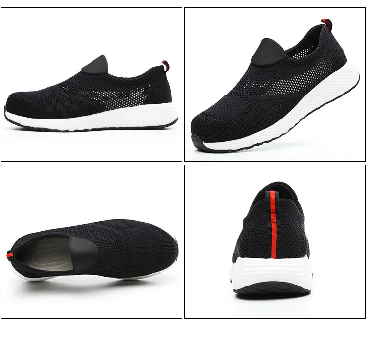 Summer Breathable Work Safety Shoes Men Women Work Sneakers Light Steel Toe Indestructible Shoes Anti-Smashing Safety Work Boots