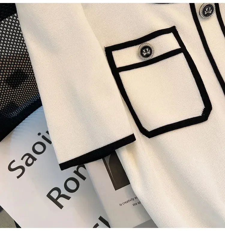 Summer Sweater Women's Knit T-shirt Casual Short Sleeve Woman Clothes Versatile Square Collar Lady Pullover Knitwear Tops Jumper
