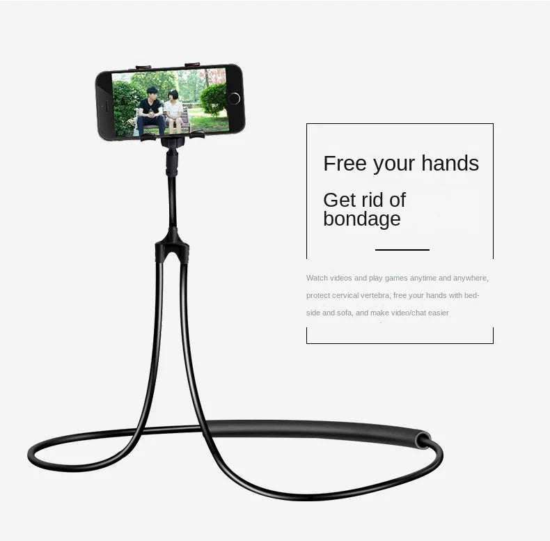 Mobile Phone Holder Hanging Neck Lazy Cellphone Mount Accessories Adjustable 360 Degree Phones Holder Stand for IPhone Xiaomi