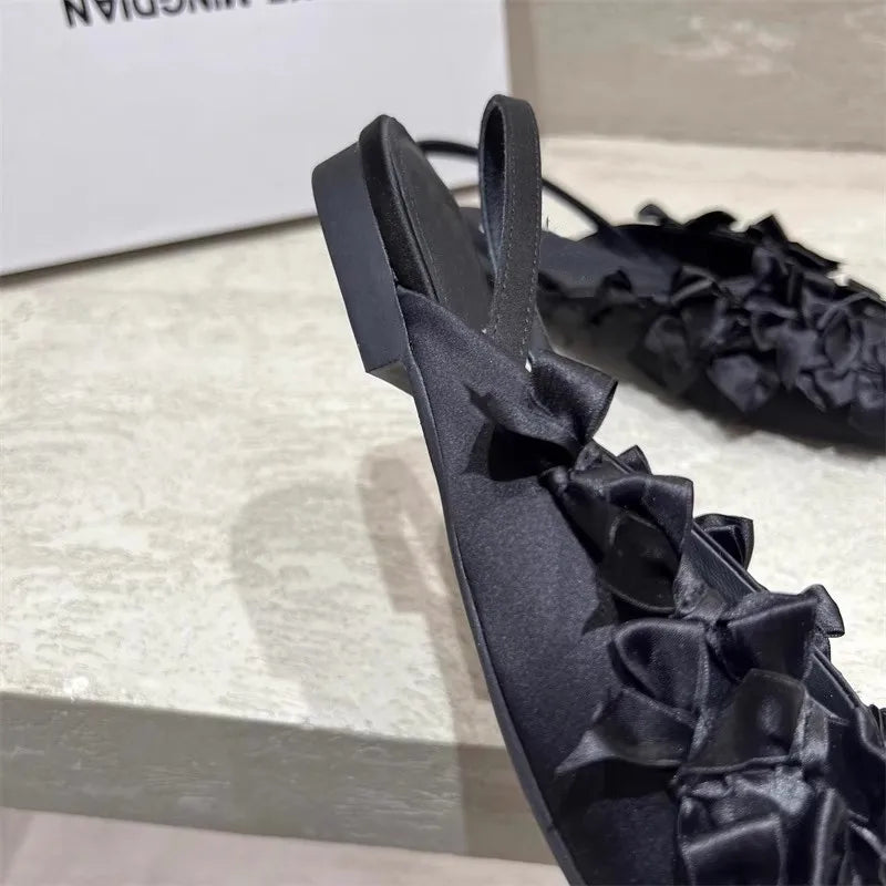 Pointed Toe Women Sandals Flats Elegant Slippers Sexy Fashion Woman Shoes 2025 Summer Flip Flops Dress Luxury Zapatos De Mujer