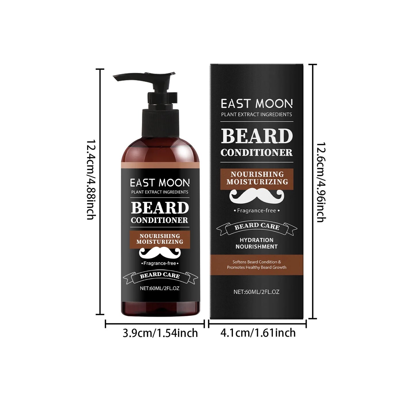 60ml Men Beard Nourishing Conditioner Oil Control Deep Moisturize Restore Soften Improve Hair Loss Beard Growth Conditioner