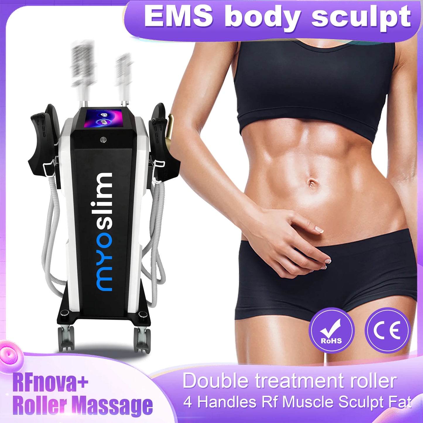 15 Tesla 6500W roller MYOSlim Neo muscle energy weight loss machine HI-EMT facial shaping machine SPA device