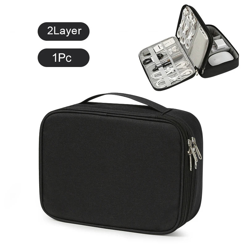 Travel Cable Bag Waterproof Digital USB Charger Storage Bag Portable Office Charging Line Wire Organizer Travel Cable Organizer