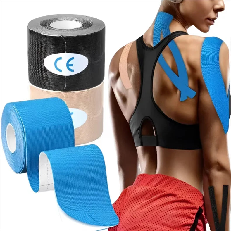 5CMX5M Athletic Elastoplast Injury Sports Tape Muscle Recovery Patch Lift Chest Anti Sagging Knee Elbow Stretch Fitness Brace